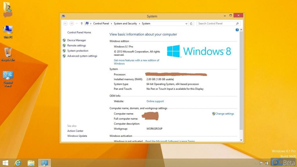 windows 8.1 pro 9600 key